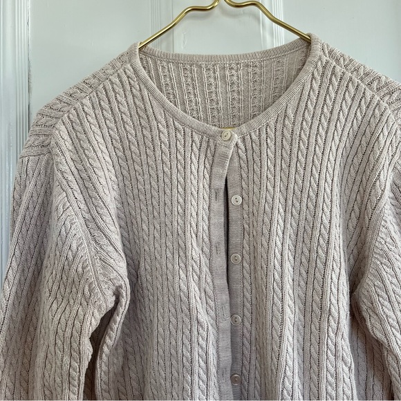 Vintage Sweaters Vintage Cable Knit Cardigan Sweater Poshmark